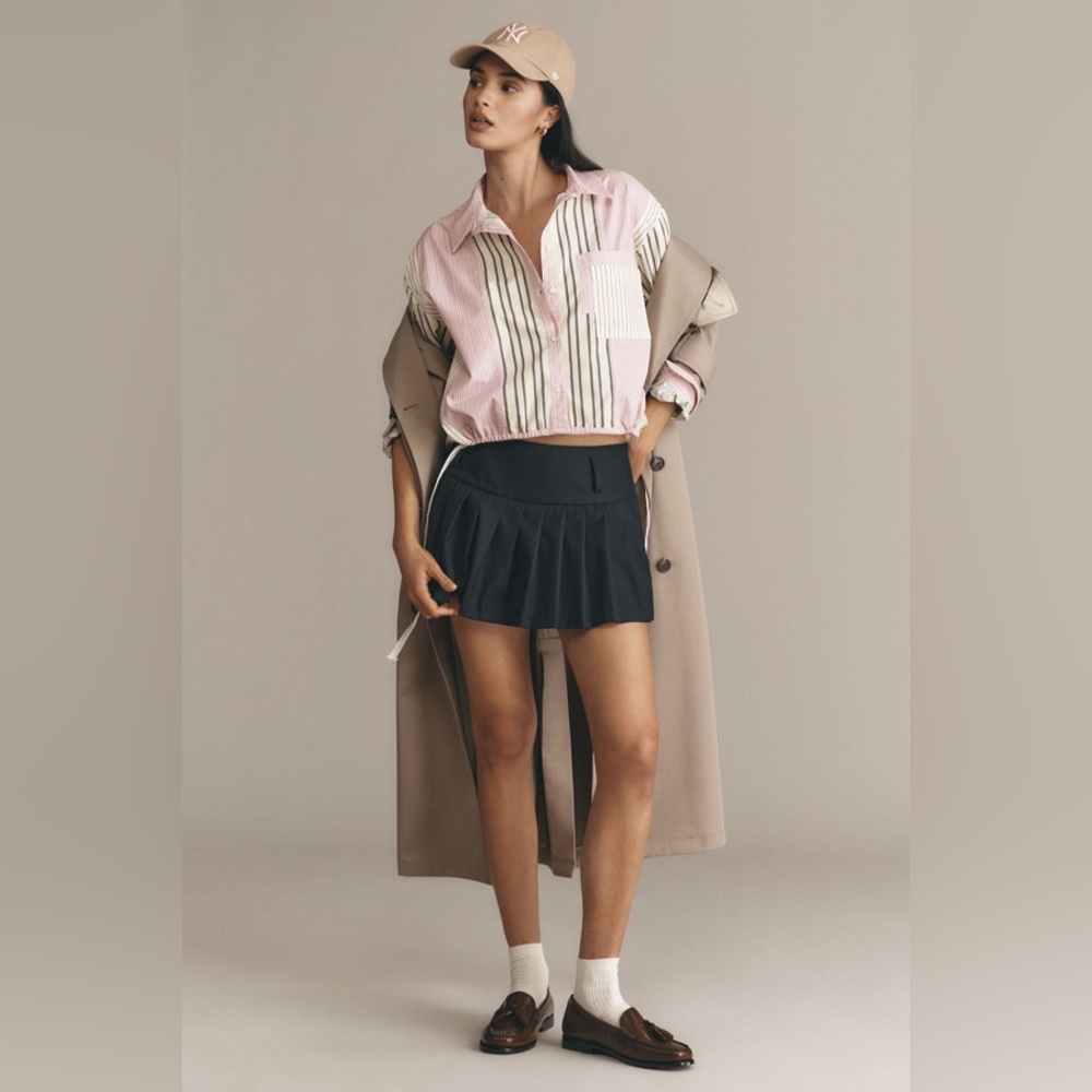 Anthropologie Pink and Cream Striped Button Down Shirt - Picture 5 of 16